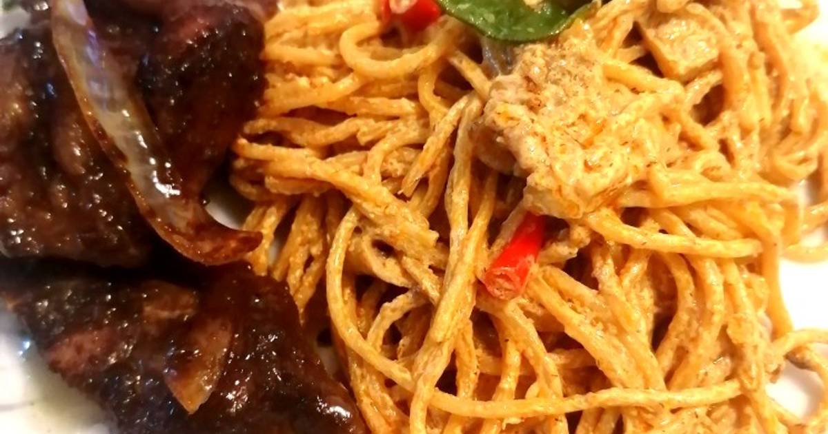 Resipi Spicy Spaghetti Carbonara Tomyam oleh Cik Yuha Cookpad