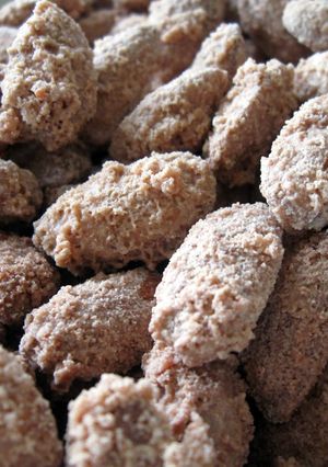A picture of Cinnamon Sugar Coated Almonds.