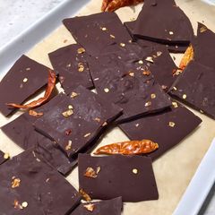 A picture of Thai-Inspired Chilli & Lime Chocolate Bark.