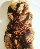 Pan trenzado con chocolate y nueces
