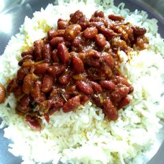 Rajma chawal A picture of Rajma chawal.