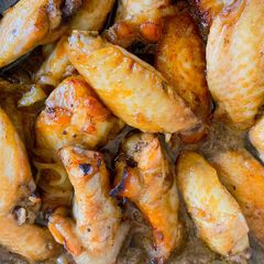 A picture of Honey soy chicken nibbles.