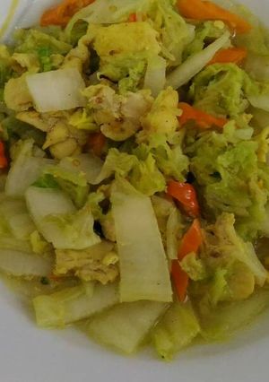 Foto resep Ayam sawi bumbu kuning (diet mayo)