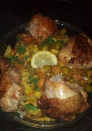 صورة لوصفة مرقة بالدجاج