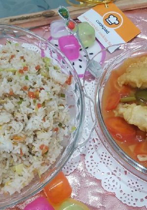 A picture of Sweet and sour chicken.