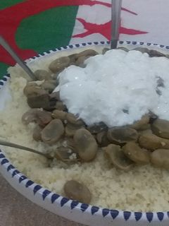 صورة لوصفة الكسكس الجزائري بالفول 🇩🇿