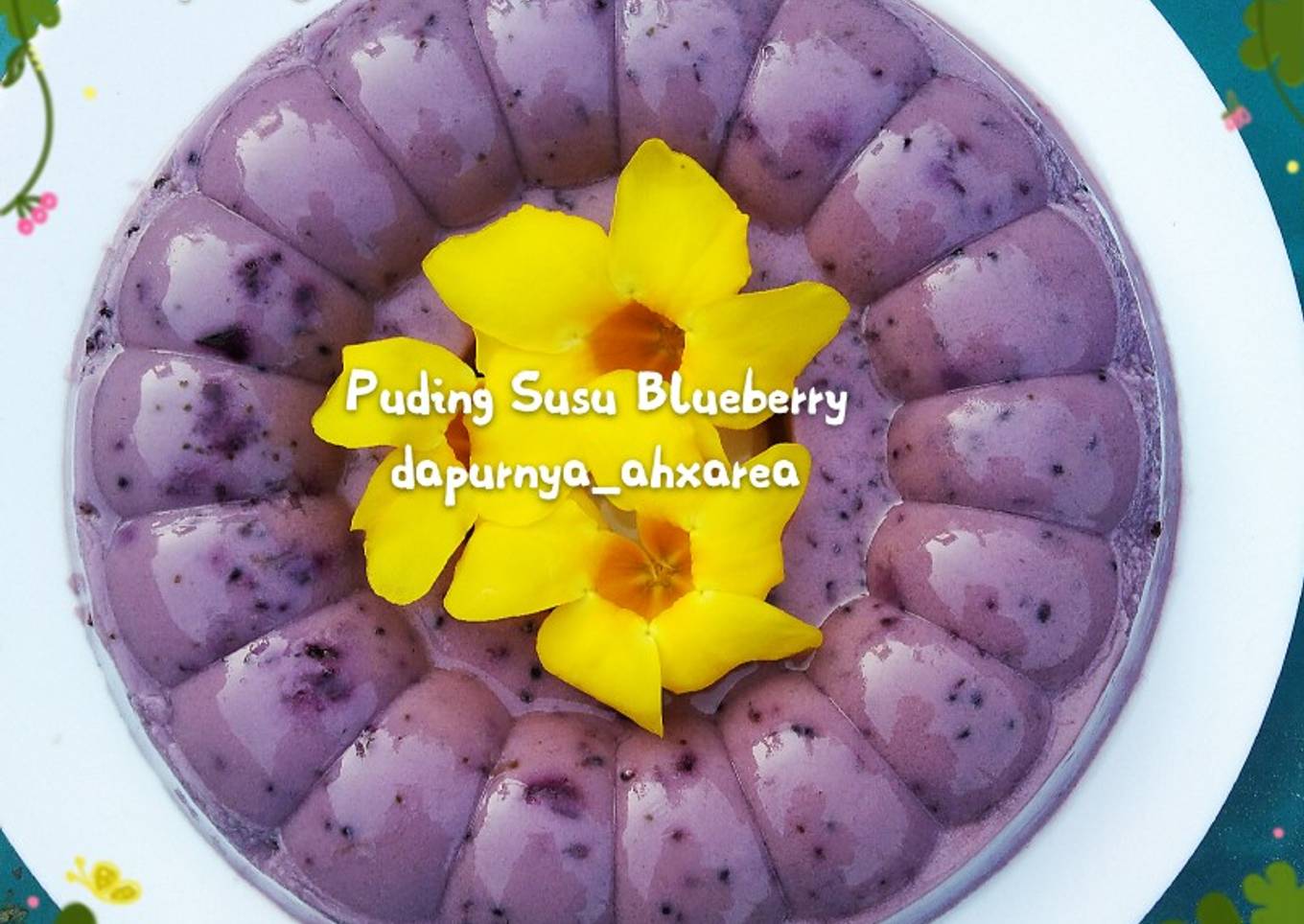 Puding Susu Blueberry