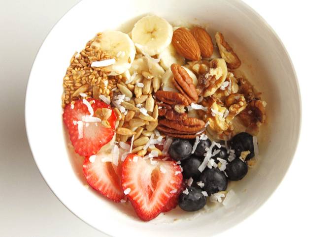 Step-by-Step Guide to Prepare Homemade Hot Multigrain Oats Breakfast
Bowl