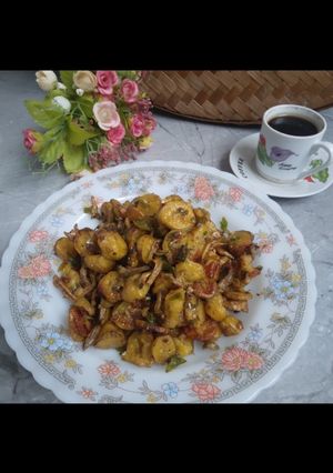 Foto resep Sambal Teri Pisang Muda