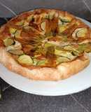 Quiche alle zucchine, fiori di zucca e stracchino