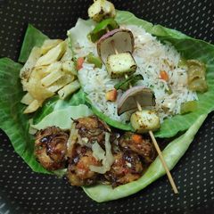 A picture of Veg Indian Sizzler.