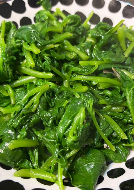 炒台灣冰花（甜菠菜、番杏） 的食譜成品照片