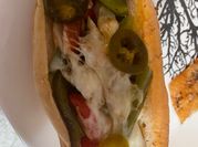 A picture of chicken avocado sandwich