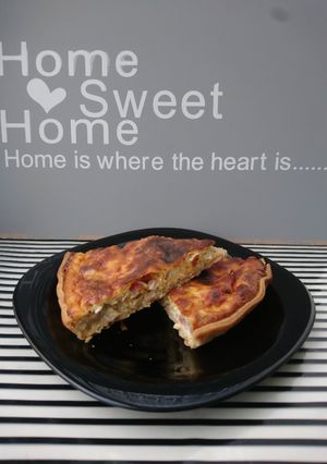 Una foto de Quiche de calabaza y setas