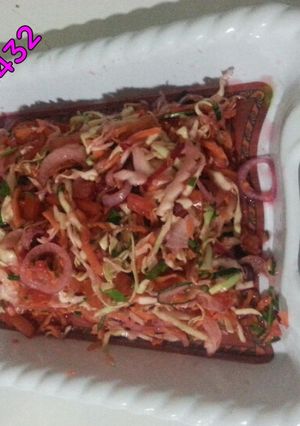 A picture of Beetroot cabbage#kidsrecipe contest.