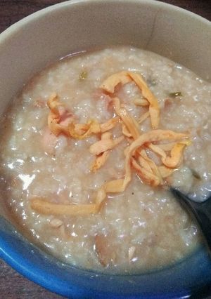 Foto resep Bubur ayam cina (Chinese porridge) rice cooker