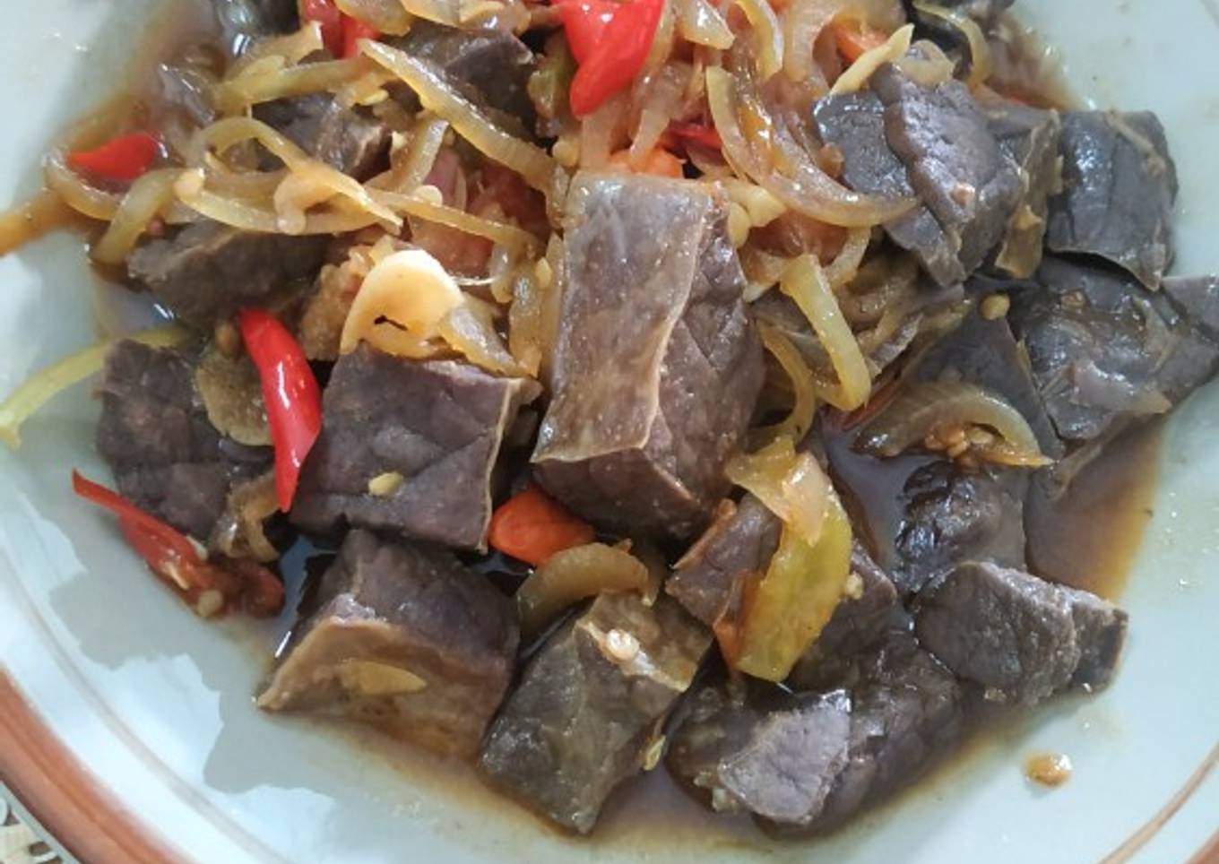 Bagaimana Membuat Paru sapi pedas manis yang Menggugah Selera