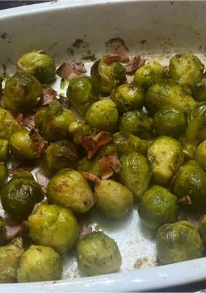 Φωτογραφία της συνταγής Ψητά λαχανάκια Βρυξελλών με μπέικον