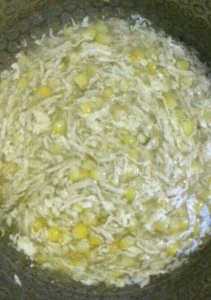 Foto resep Sup jagung+telor+ayam suwir2