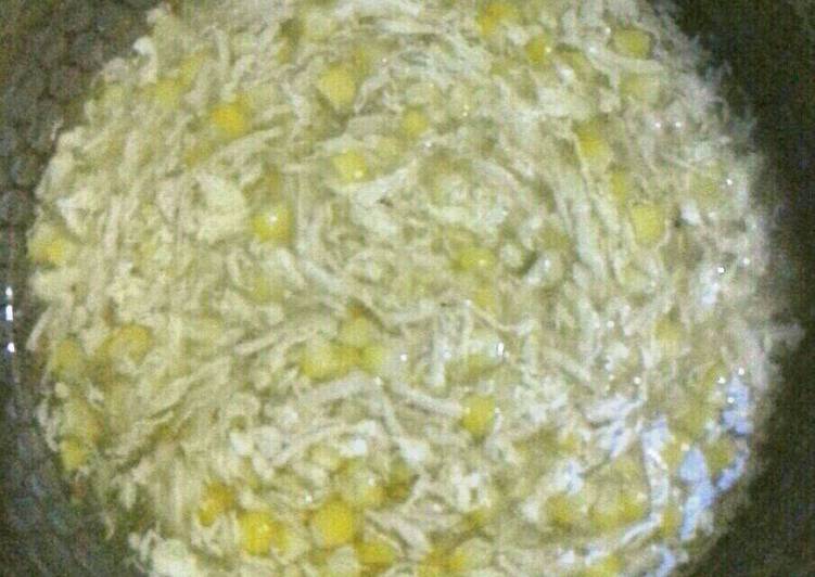 Recipe: Tasty Sup jagung+telor+ayam suwir2