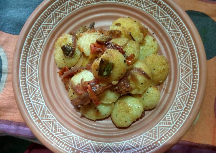 Fried Small size idli