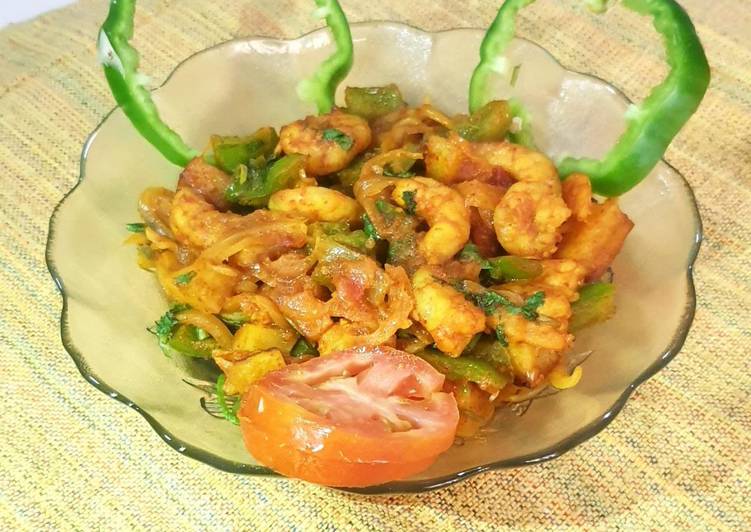 Recipe of Favorite Prawn Potato chilli fry