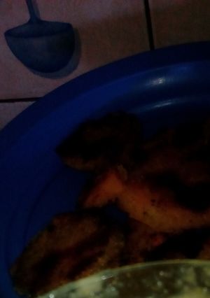 Una foto de Milanesas de zapallo y batata