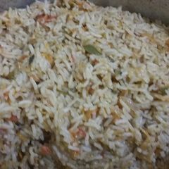 Pilau rice A picture of Pilau rice.