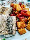 Salmone al sesamo con Verdurine