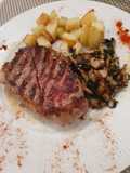 Ribeye Steak with Provençal Mushrooms and Red Potatoes