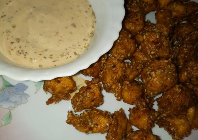 Dhaka Chicken With Dip Sauce Recipe By Areeba Saleem Cookpad
