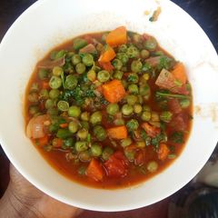 A picture of Green peas aka minji soup.