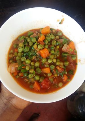 A picture of Green peas aka minji soup.