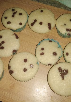 Una foto de Cupcakes chips de chocolate apto aplv