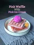 Pink Waffle With Pink Ice Cream