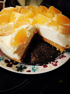 A picture of Zesty Orange cheesecake.