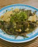 Lòng mề gà xào dứa