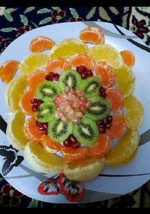 عکسی از دستور 💙تزئین میوه💙🥝🍊
