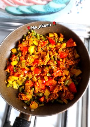 عکسی از دستور 🌺خوراک لوبیا سبز با مرغ