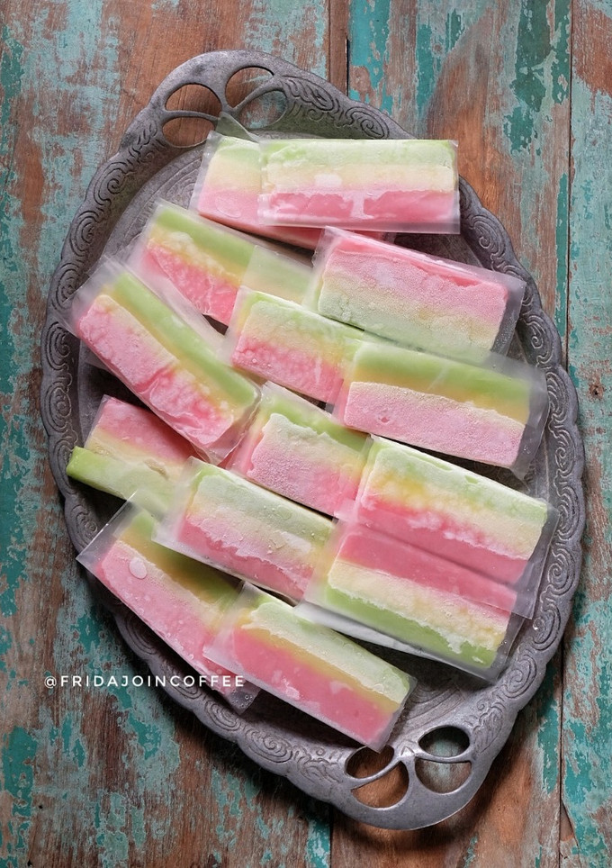 Foto resep Es Gabus Pelangi / Es Wadai / Es Roti / Es Kue