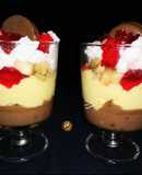 Vanilla Custard With Chocolate And Jelly Trifle Pudding