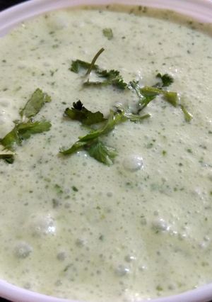 A picture of Coriander raita.