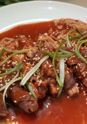 Foto resep 8. Beef Enoki Roll Saus Gochujang