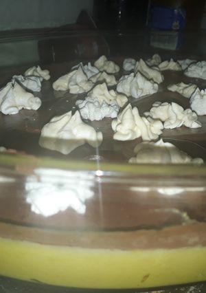 Una foto de Postre de vainillas y flan de dulce de leche!