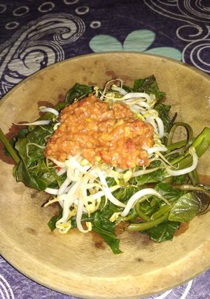 Foto resep Plecing kangkung sambal kacang