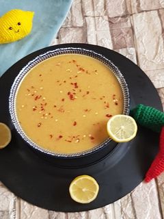 صورة لوصفة شوربة القرع بالبصل والشطه