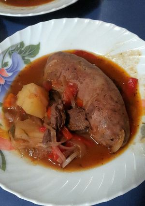 Una foto de Chorizos a la pomarola criolla