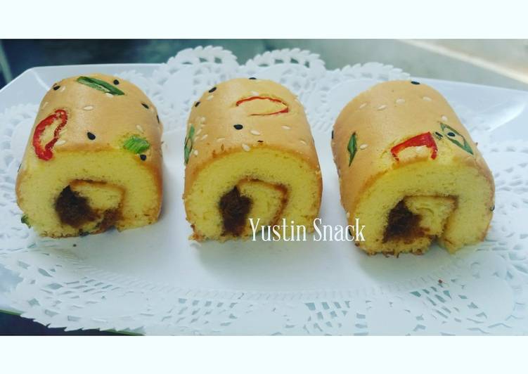 Resep Bolu Gulung Abon / Roll Tart Abon yang Sempurna