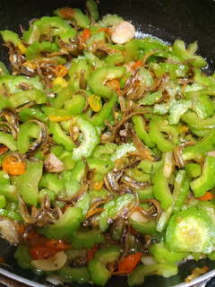 Foto resep Pare Tumis Teri Pedas
