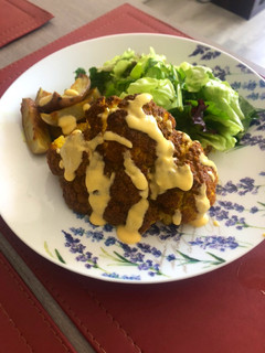 Una foto de Coliflor al horno con salsa holandesa